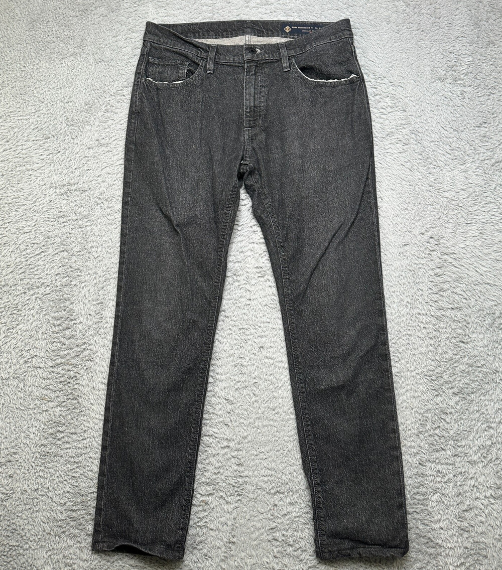 Roark Hwy 133 Jeans Men 34x34 Black Slim Standard Fit Denim